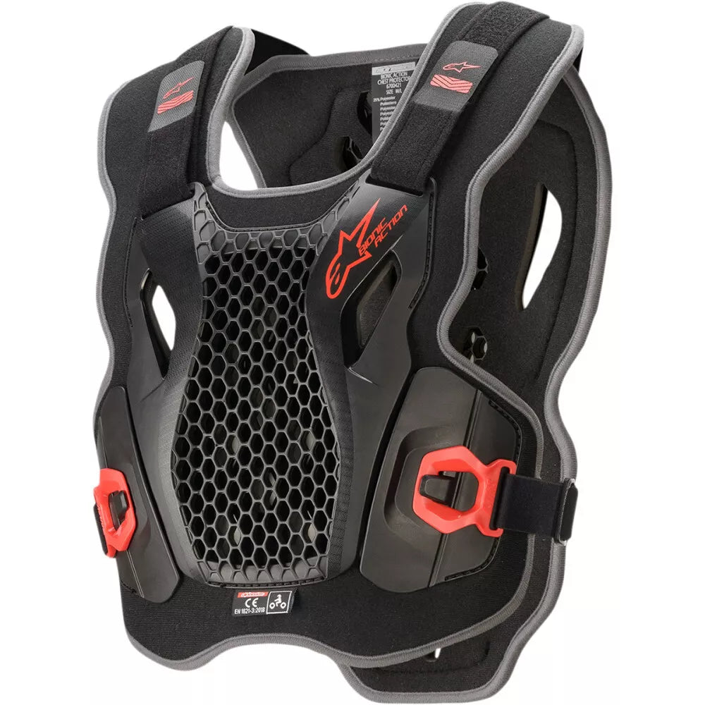 ALPINESTARS BIONIC ACTION CHEST PROTECTOR BLACK/RED XL/2X