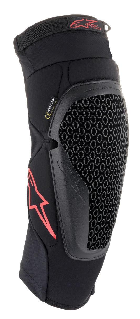 ALPINESTARS BIONIC FLEX KNEE PROTECTOR BLACK/RED SM/MD