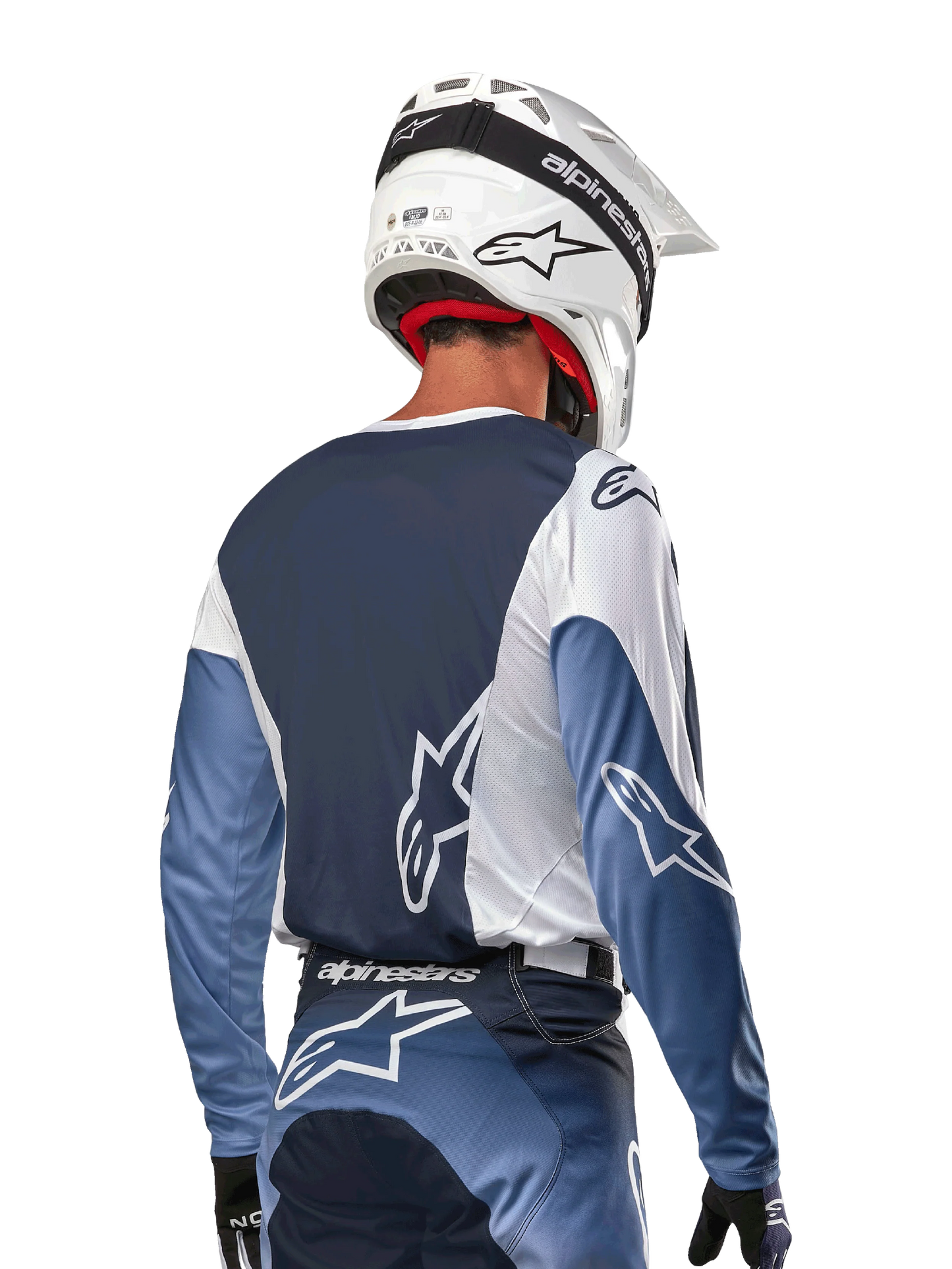 ALPINESTARS RACER HOEN JERSEY WHITE/DARK NAVY/LIGHT BLUE