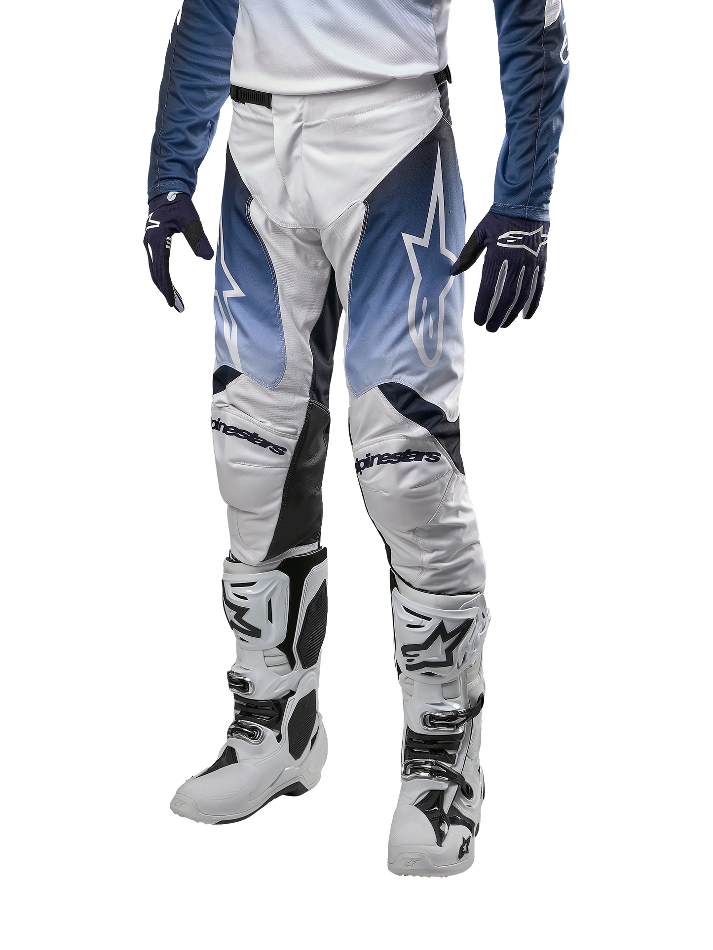 ALPINESTARS RACER HOEN PANTS WHT/DRK NVY/LT BLUE