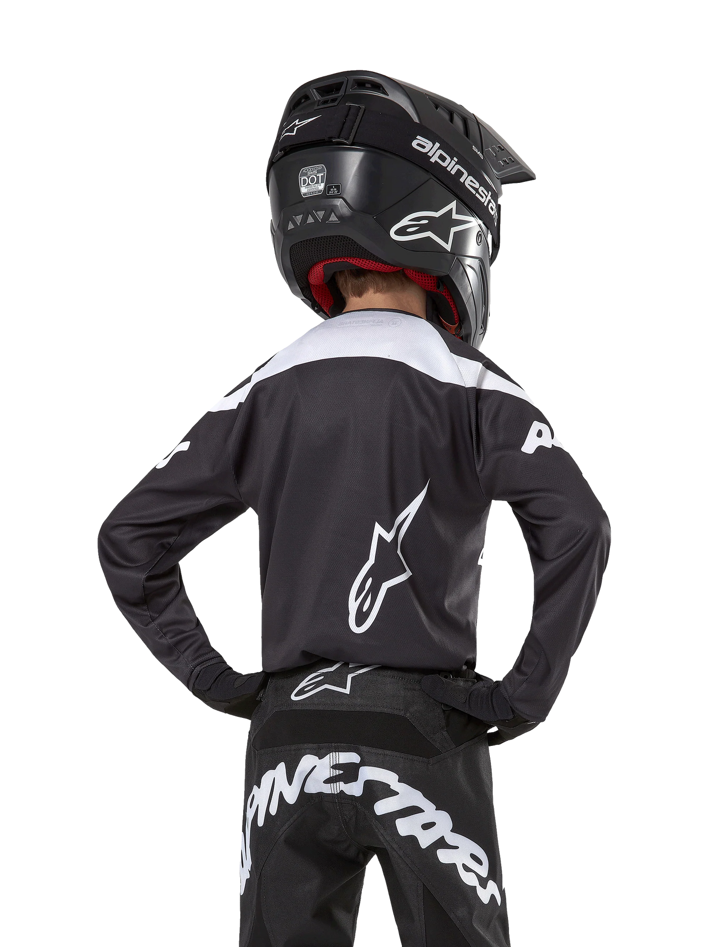 ALPINESTARS YOUTH RACER HANA JERSEY BLACK/WHITE