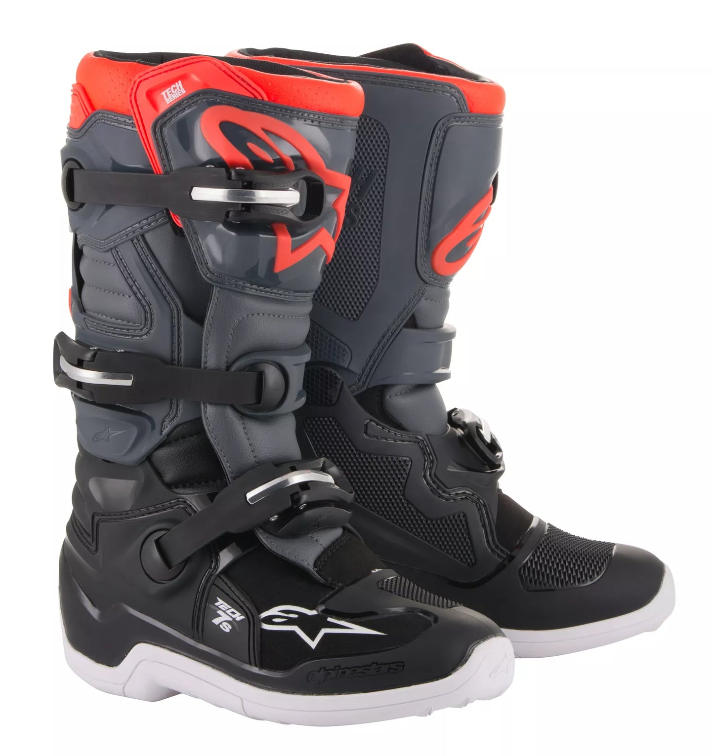 ALPINESTARS YOUTH TECH 7S BOOTS GREY/RED