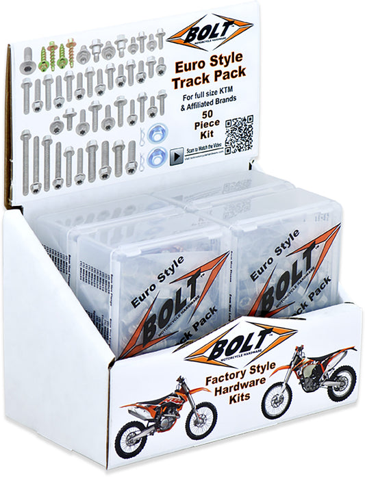 BOLT EURO STYLE TRACK PACK II 6/PK DISPLAY