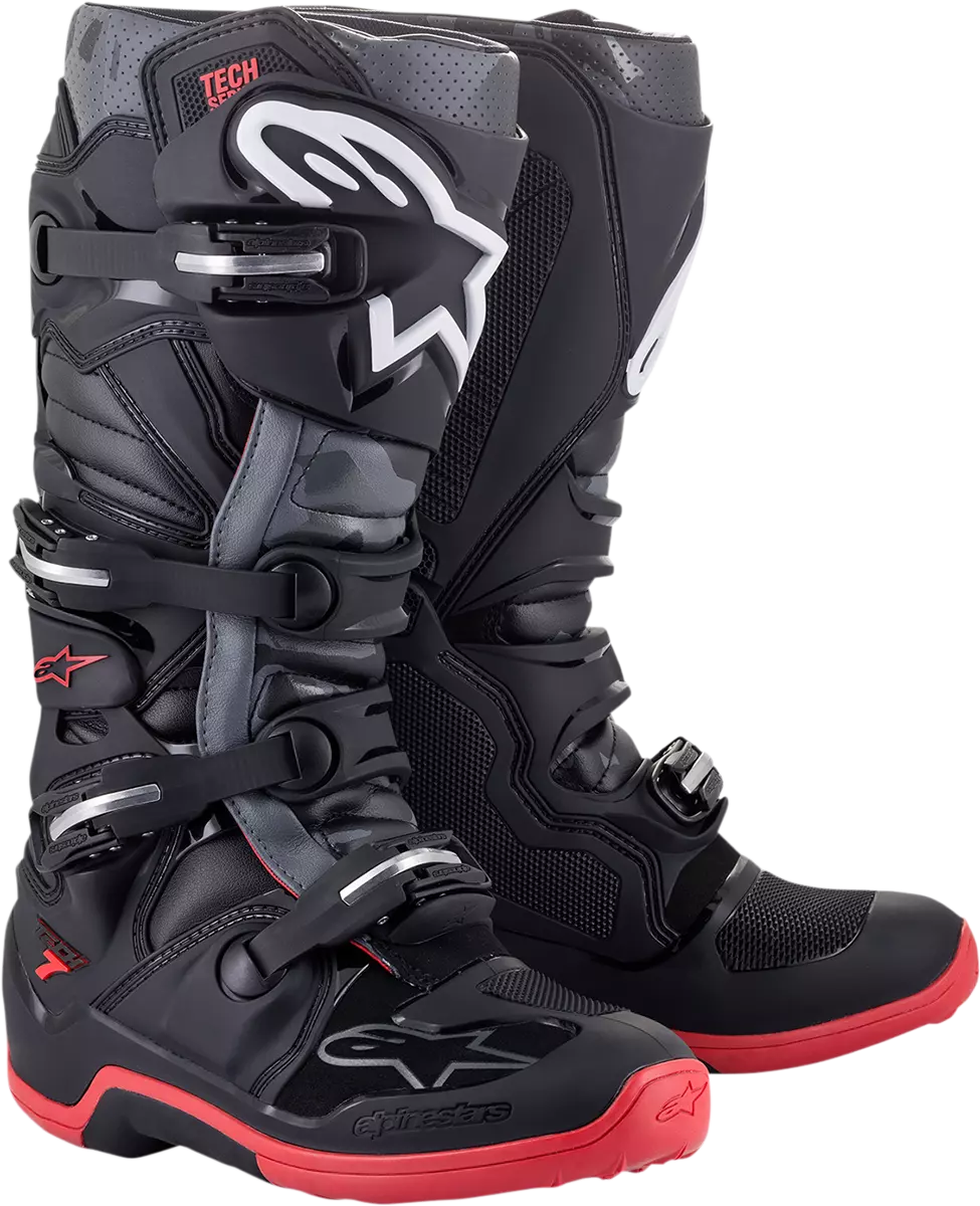 BOTAS PARA MOTOCROSS TECH 7 NGO/GRS/ROJ 10