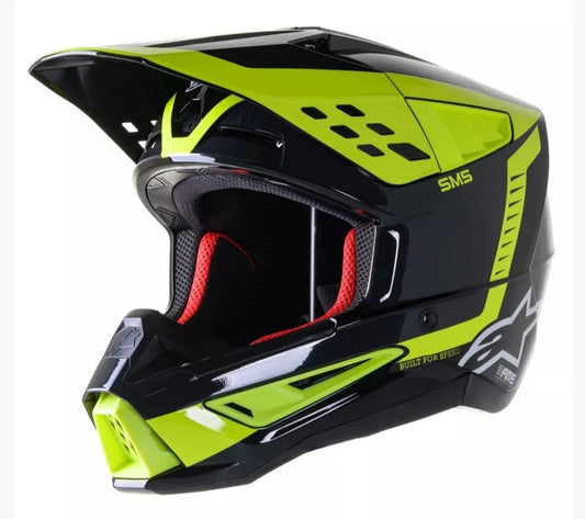 CASCO CROSS S-M5 BEAM NEGRO AMARILLO FLUO