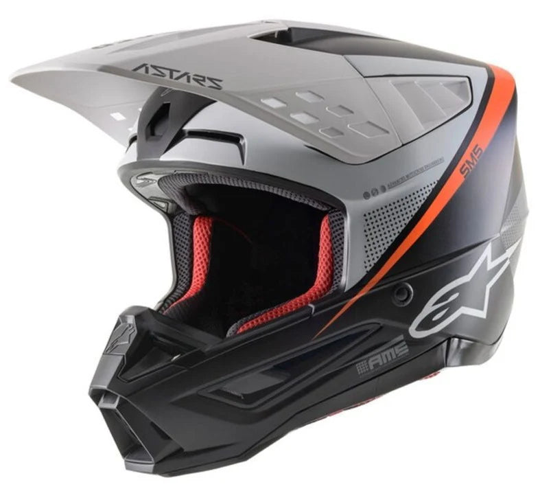 CASCO CROSS S-M5 RAYON NEGRO BLANCO