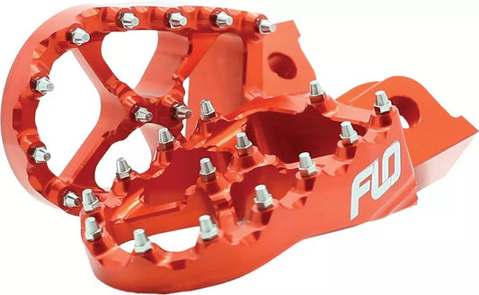 FLO MOTORSPORTS PRO SERIES FOOT PEGS ORANGE