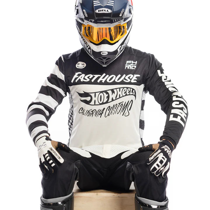 Grindhouse Hot Wheels Jersey, White/Black