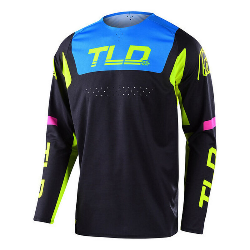 Jersey Troy Lee Designs SE Pro Fractura Negro/Amarillo Fluo