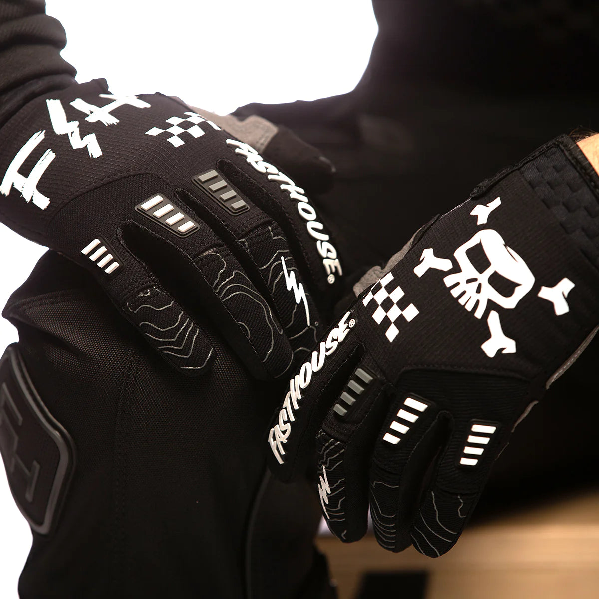 Offroad Glove, Negro Blanco