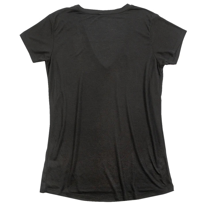 Women's Easy Rider Deep V SS Tee, Black