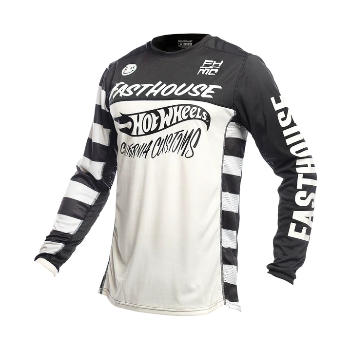 Youth Grindhouse Hot Wheels Jersey, White/Black